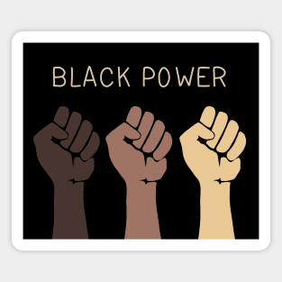 Black Power Fists Magnet